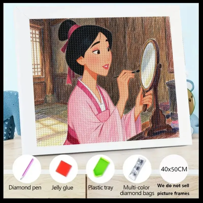 

1 шт. Disney Mulan 5D набор для алмазной живописи полная дрель принцесса Мулан нанесение макияжа сцена DIY кристалл горный хрусталь вышивка искусство C