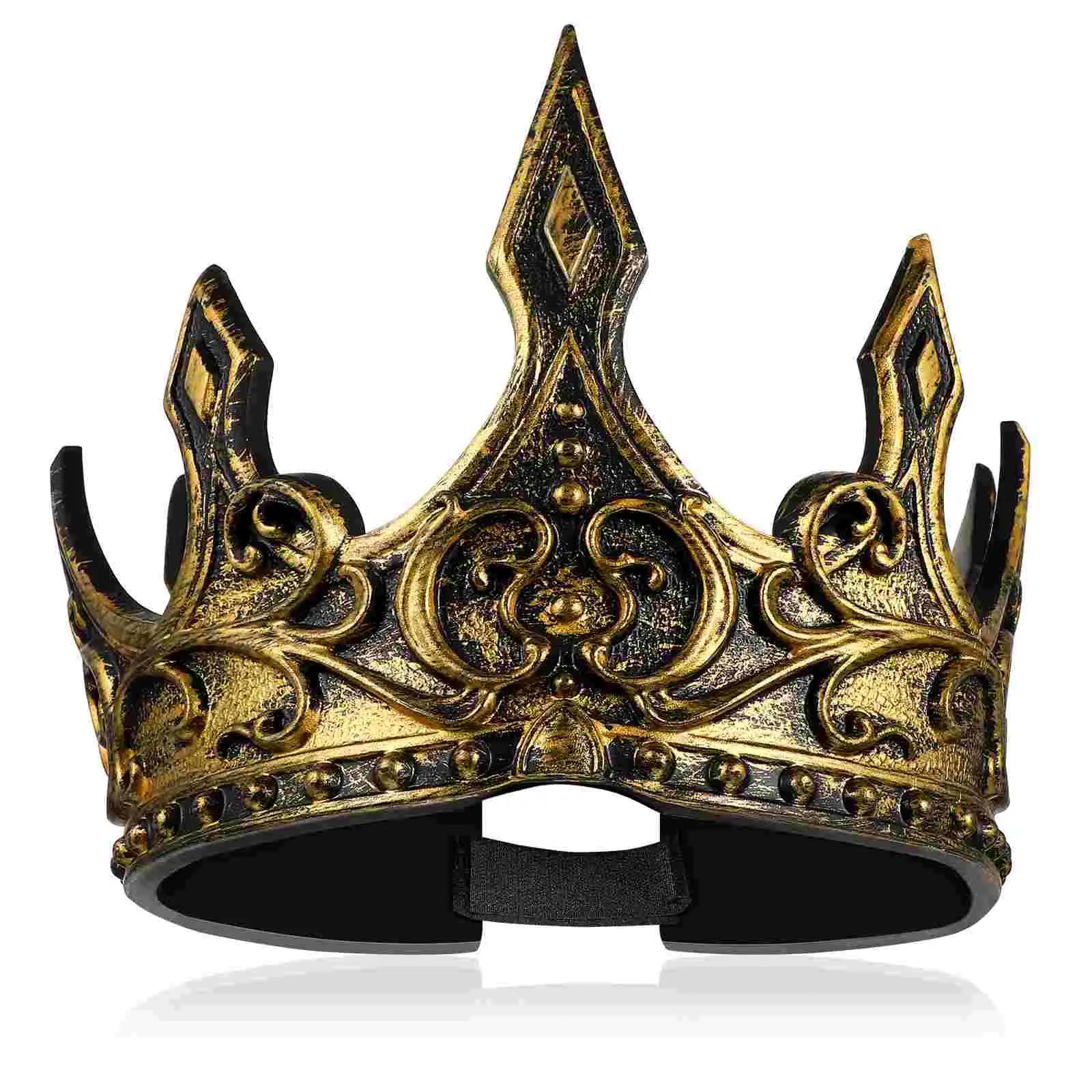 King Crown vintage Cosplay Crown Medieval Prom headband Halloween party Headgear stage perform prop King queen Witch Retro Crown
