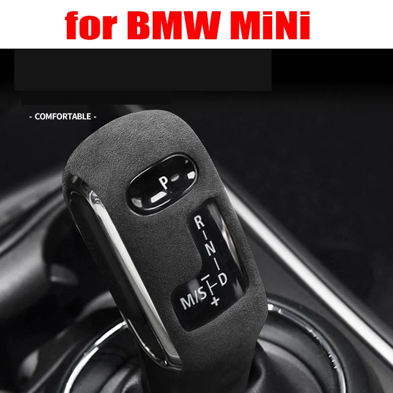 TOP Suede Gear Lever Cover Center Console Gear Head Fit for BMW MINI F55 F56 F54 F60 F57 2024 2023 2022 2021 2020 2019 2018