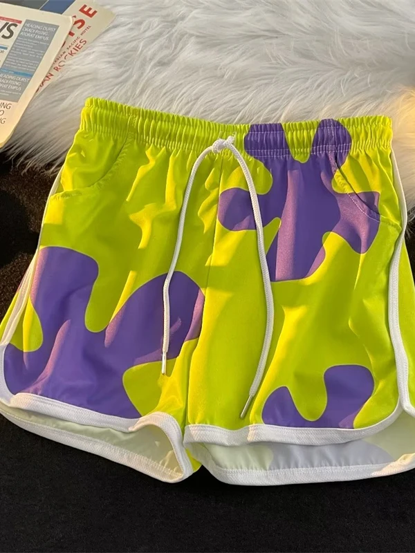 

ex Summer Beach orts Свободный крой пять дюймов Повседневные спортивные прямые брюки Молодежная брендовая пляжная одежда Faionable