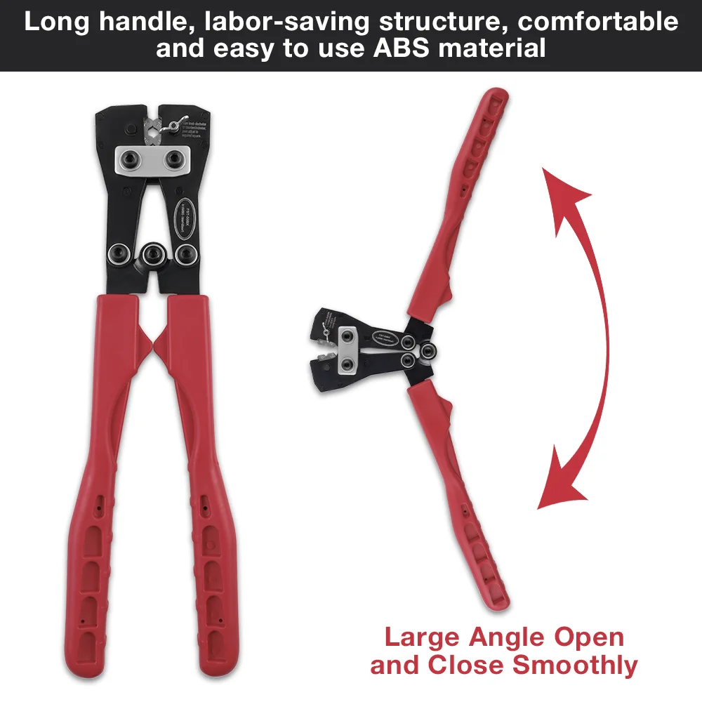 Quick-Switch Crimping Pliers, Cable Crimping Tool Kit,  Cable/Wire Lug Tube Terminal Crimper, 6-50mm², 10-1/0