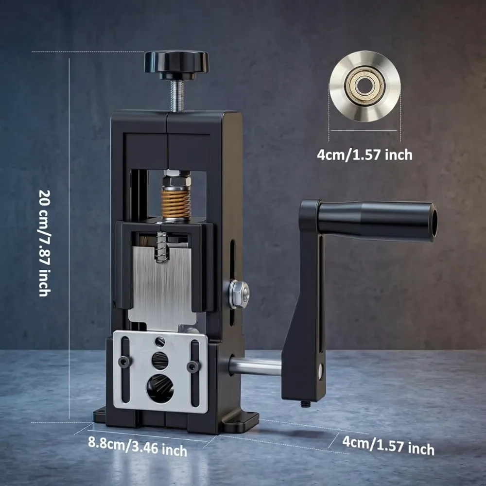 Ce dénudeur de fils compact et portable, avec une profondeur réglable, est idéal pour dénuder des câbles d’un diamètre de 1 à 25 mm et convient à diverses applications, notamment les projets de bricolage, les ateliers et le recyclage des câbles usagés.