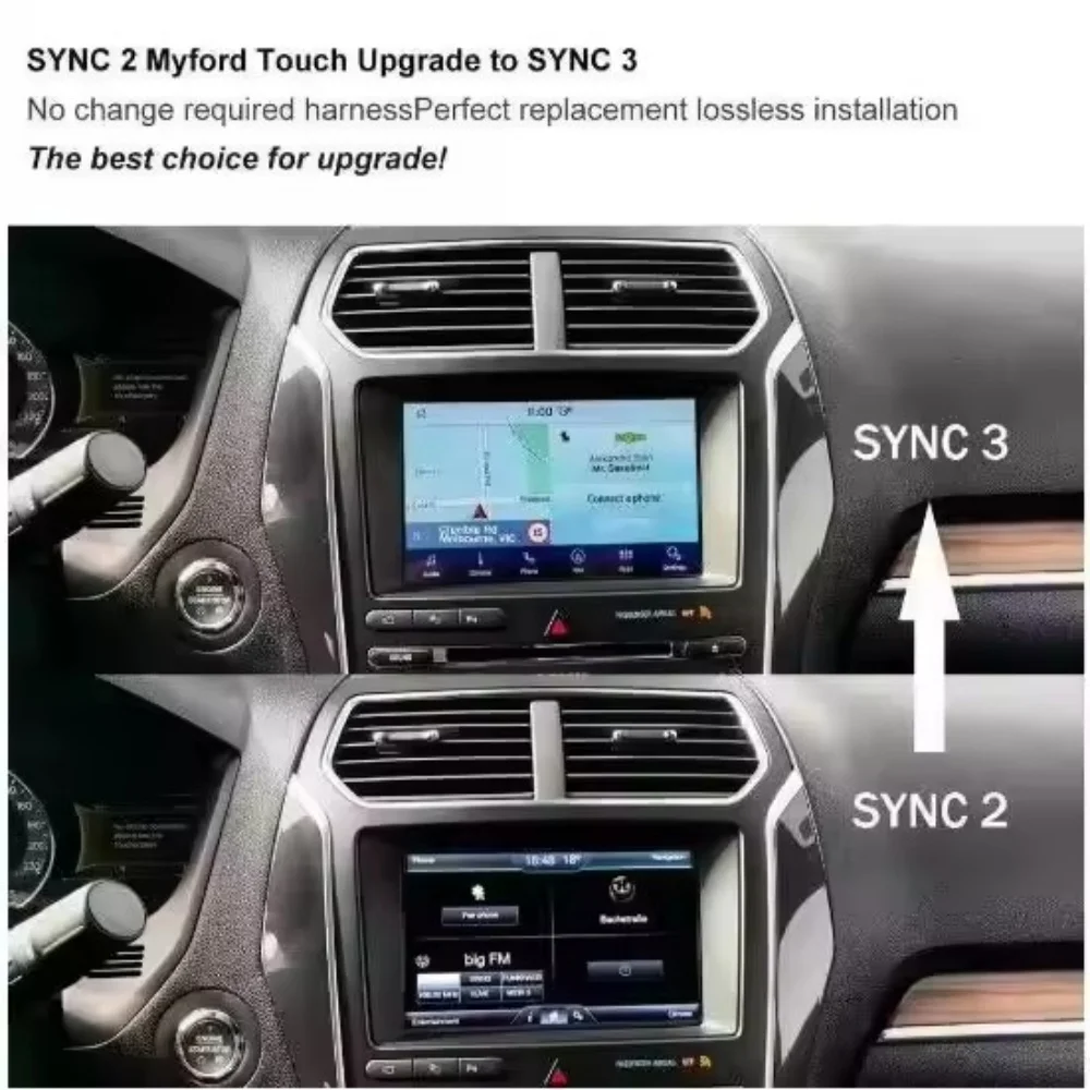 Kit di aggiornamento da SYNC2 a SYNC3 di fabbrica Modulo APIM Antenna Carplay Navigazione GPS adatta per Ford Lincoln Sync 3 8G No Map