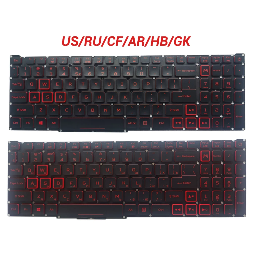 

NEW For ACER Nitro 5 AN515-54 AN515-55 AN515-43 Nitro 7 AN715 51 AN715-51 LG5P LG5P_N90BRL US/RU Russian Laptop Keyboard