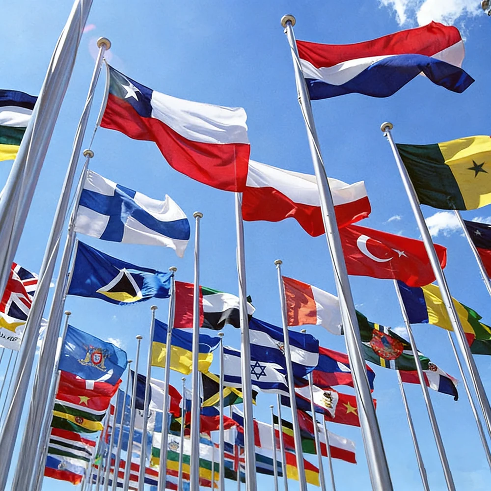 World National Flag South Korea Mexico Netherlands Ireland Kazakhstan Russia Italy Palestine Slovak Polyester Outdoor Decor Flag