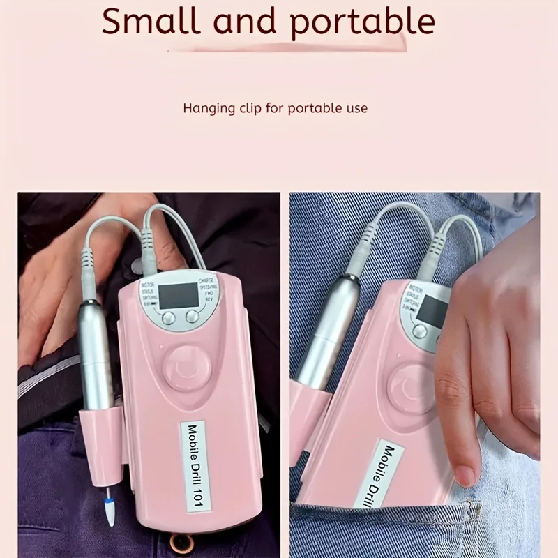 Convenient Nail Polish Machine Manicure Change Grinding Head LCD Display Rechargeable Multistage ControlDesigned Nail Sander Kit