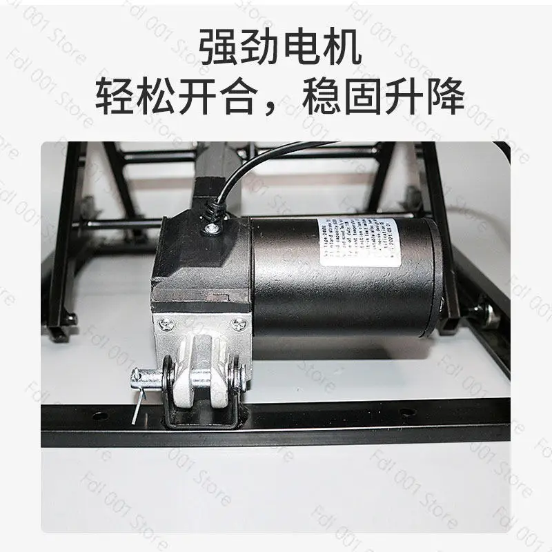 Electric Height Adjustable Table - Remote Control Lift Mechanism for Coffee/Dining Desk, Foldable Iron Frame