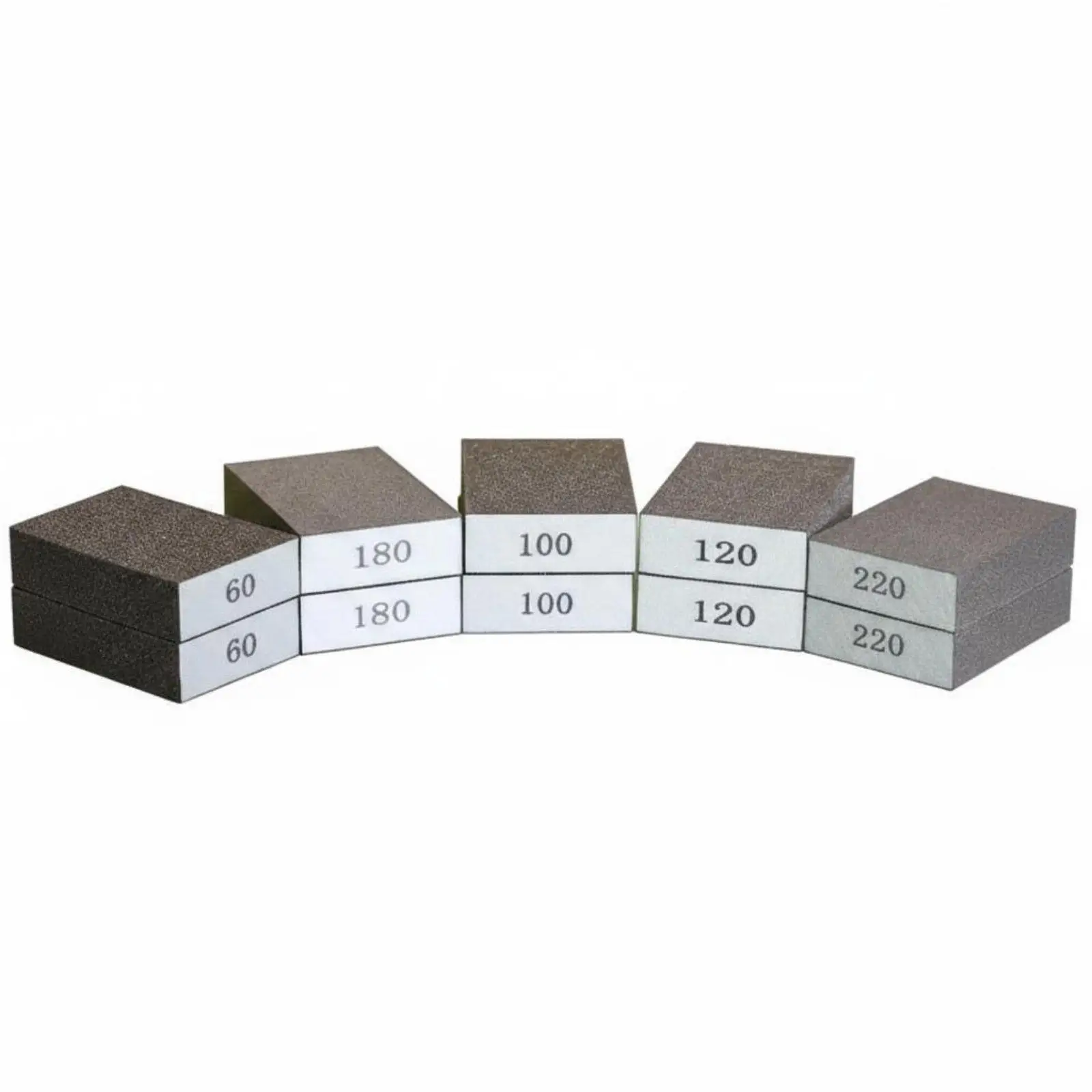 Sanding Polishing Block with High Density Sponge for Wet Dry Application and Assorted Grit Pack for Drywall Tile Wood Metal