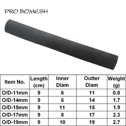 ProBomesh 10Pcs/Pack 9cm Lightweight EVA Reel Seat Arbors O.D 11mm 14mm 15mm 17mm 19mm DIY Fishing Rod Building Component Repair