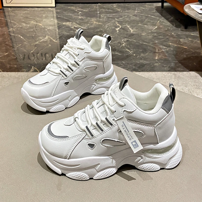 

Breathable Mesh Platform Sneakers for Women 6cm Thick Sole Comfortable Walking Shoes Non Slip Fashion Athletic Footwear