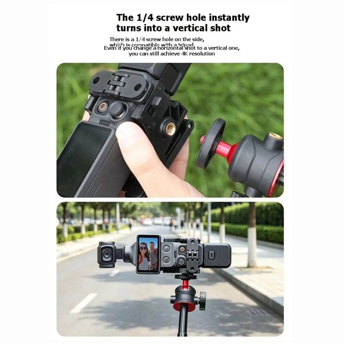 【COUNTDOWN DEAL】 Full Cage Magnetic Frame for DJI Osmo Pocket 4 Protective Case with Cold Shoe Mount Bracket for DJI Pocket 3