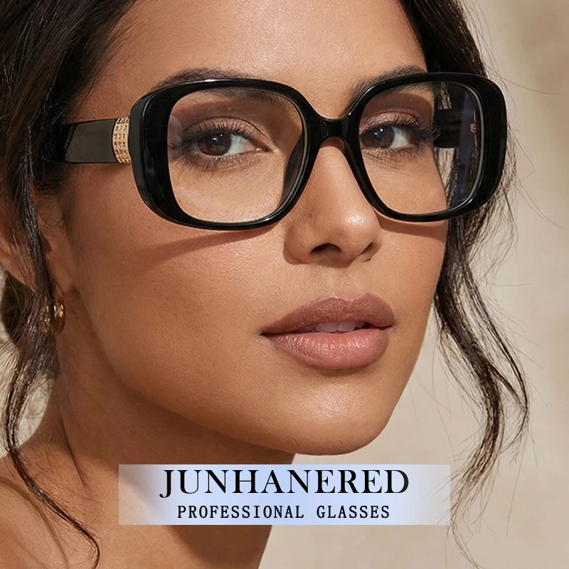 

Fashion Women Oversized Leopard Black Frame Hyperopia Photochromic Prescription Glasses Anti Blue Ray Myopia Astigmatism Eyewear