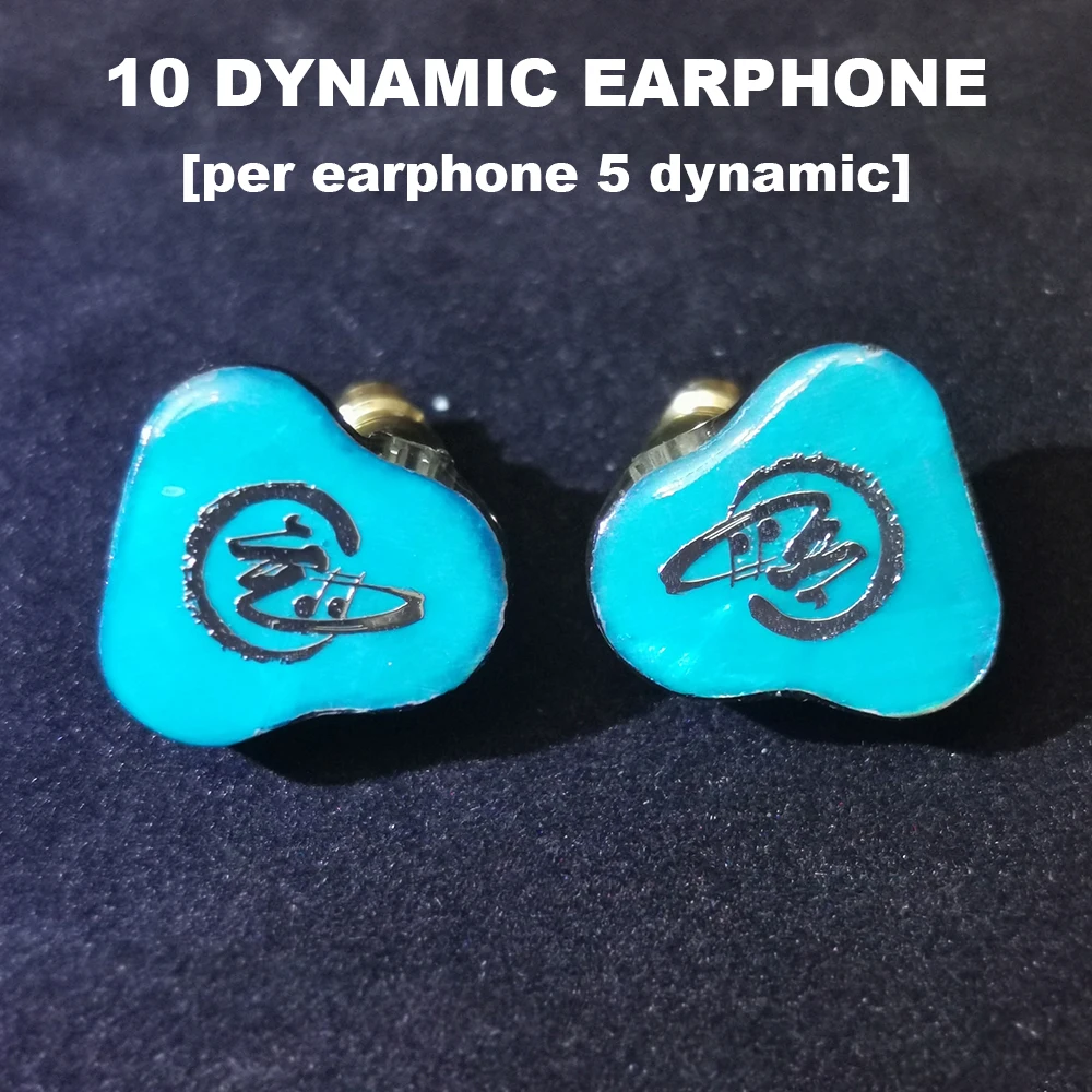 10 Dynamic Earphone in-ear Monitor Earbuds HiFi Headphone 2 pin Detachable Cable DIY XUAN 10DD Earphones Wired 3.5mm Custom LOGO