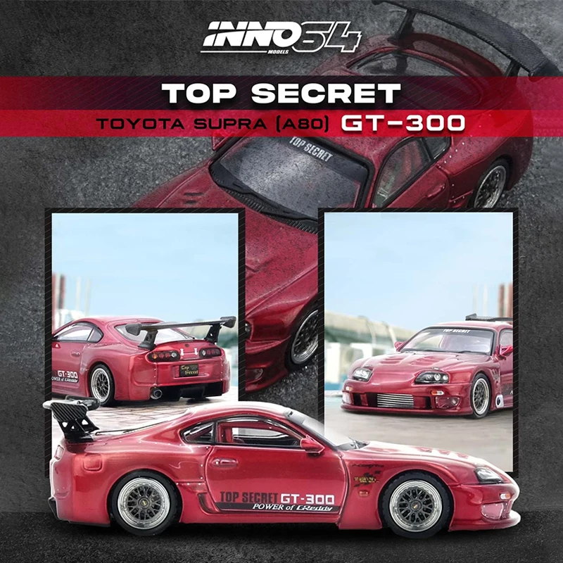 

Предпродажа INNO 1:64 TOYOTA SUPRA A80 TOP SECRET Red Diecast Diorama Коллекция моделей автомобилей Миниатюрные игрушки