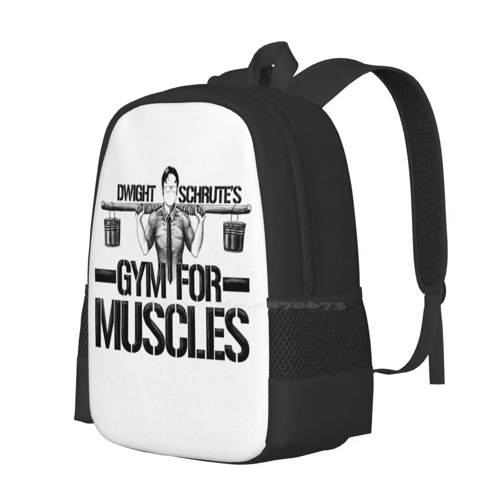 Dwight Schrute’S Gym For Muscles Hot Sale Schoolbag Backpack Fashion Bags Dwight Schrute Matt Leckie Michael The Office Gym