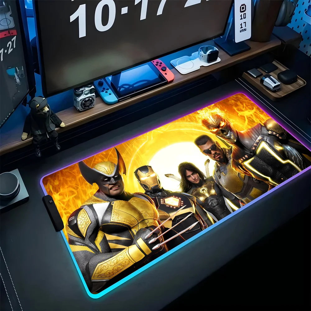 

Movie Star Wolverine Mousepad XXL RGB Gaming Mouse Pads HD Black Gamer Accessories Large LED