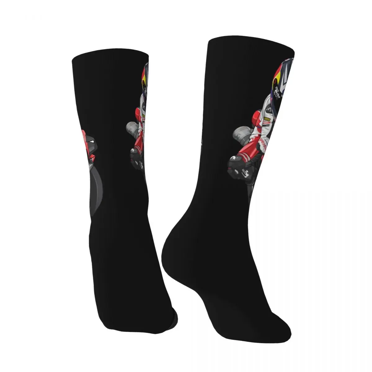 Happy Funny Men's compression Socks Eccentric Retro Harajuku Johann Zarco 5 Hip Hop Novelty Casual Crew Crazy Sock Gift Printed