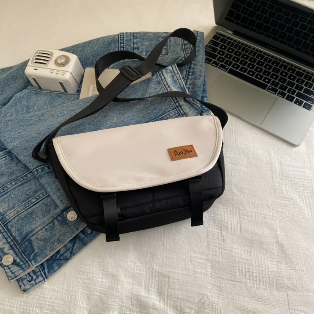 

Durable Large Capacity Nylon Messenger Bag Korean Style Sling Women Shoulder Bag Flip Cover Multi Pocket Crossbody Bag Gifts