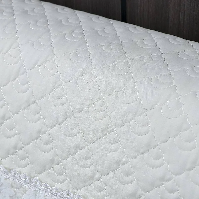 New Princess Style Bed Headboard Cover Soft Plush Wood Bed Leather Bed Protection Cover Embroidered Lace Warm And Soft