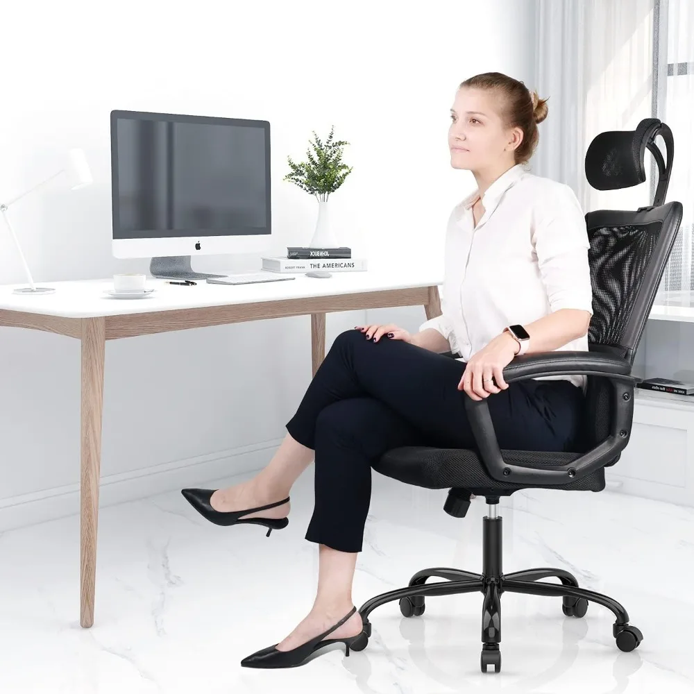 Office Chair, Ergonomic Mesh Home Office Computer Chair with Lumbar Support/Adjustable