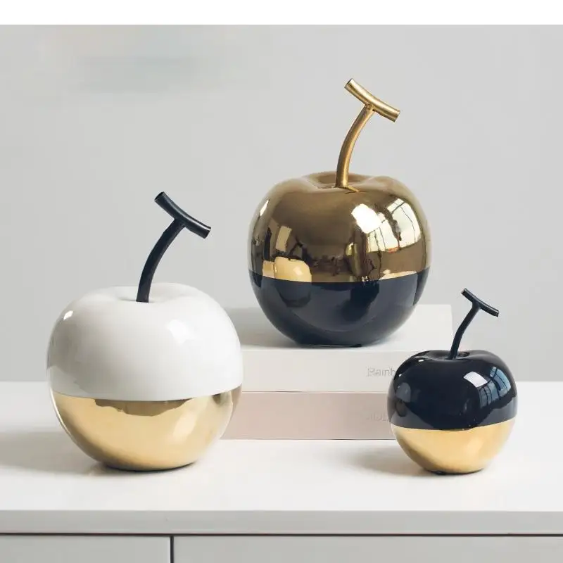 Ceramic Simulation Fruit Golden Pear Modern Home Handicraft Ornaments Decoration Accessories