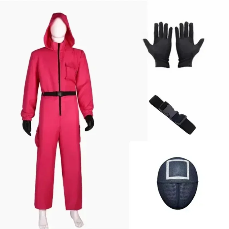 Urso casa aa vermelho calamari jogo macacão cosplay festa agasalho roupas adereços role play traje clássico de ko novo 2025 wkd001