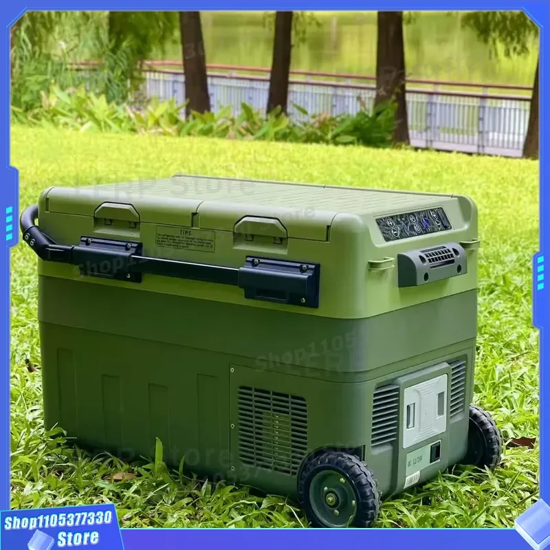 30 50L Portable Solar RV Refrigerator Dual Zone Compressor Fridge Freezer for Outdoor Camping Travel Car Boat Home Use Dual