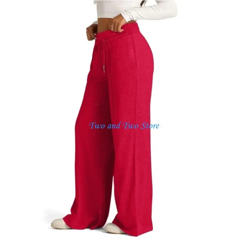

HX6F Women's Fashionable Camouflage High Waist Jogger Pants Elastic Comfort Drawstring