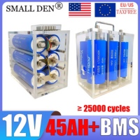 6PCS Lithium Titanate Battery DIY 12V 45Ah 40Ah LTO 66160 10C High Power Built in BMS Electric Boat RV Speaker Car Audio Starter