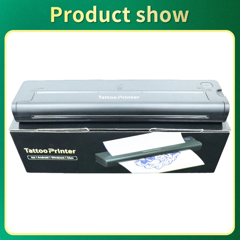 Mesin Fotokopi Termal Printer Stensil Tato Nirkabel P19 - Kompatibel dengan Ponsel Pintar & PC untuk Transfer Desain Tato