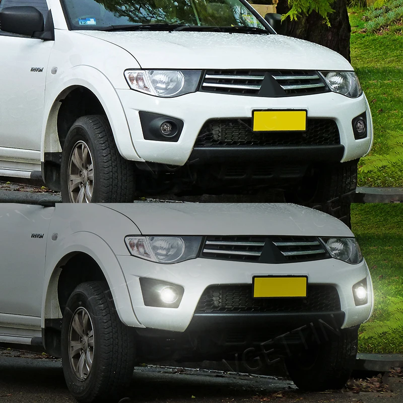 Led Fog Light Foglamps For Mitsubishi Triton/L200 2009 2010 2011 2012 2013 Front Bumper Auto Driving Daylight Accessories