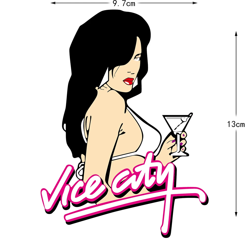 VICE CITY ملصقات دراجة نارية جذابة خوذة السيارة خزان الوقود الزجاج الأمامي الوفير ملصق مائي مقاوم للماء اكسسوارات لياماها KTM هوندا