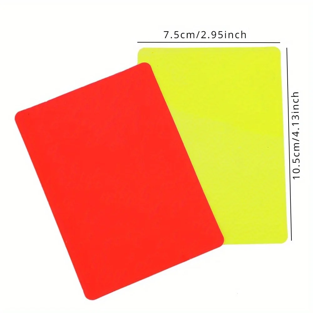 2 ชิ้นผู้ตัดสินฟุตบอลสีแดงและสีเหลืองการ์ดเครื่องมือฟุตบอลมืออาชีพฟุตบอลผู้ตัดสินเครื่องมือ