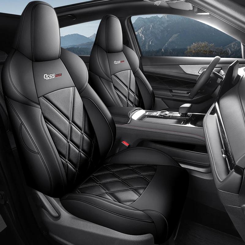 All Inclusive Faux Leather Car Seat Covers 5 Seater Fit 2024-2025 Changan CS55 PLUS Durable Car Interior Decoration Accessories