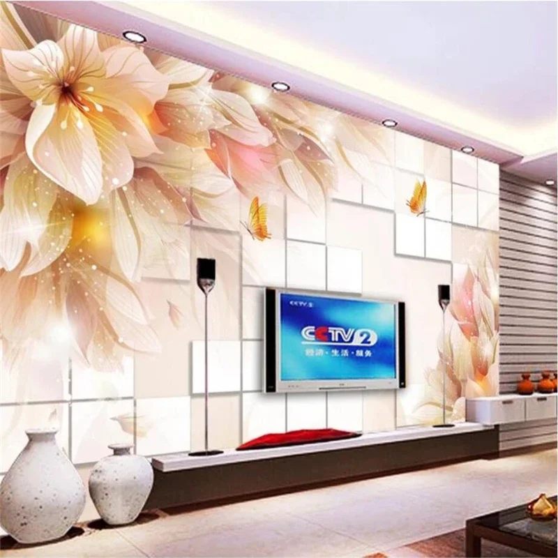 Custom Photo murals wallpapers for living room Sofa TV Background 3d flooring Wall Mural wall paper home decor Bedroom