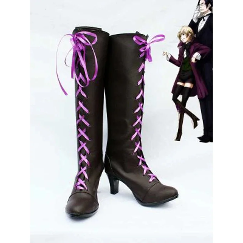 20262026 122026 11Black Butler II Alois Trancy Halloween Anime Party Cosplay Show Boots Custom Made for Adult Men Shoes