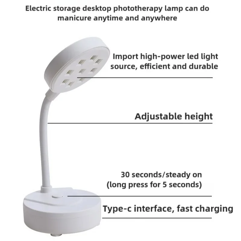 ชาร์จ Sun Uv Led โคมไฟเล็บ Professional Uv Light สําหรับเล็บเจล, เครื่องเป่าเล็บขนาดเล็ก Led Uv Light โคมไฟสําหรับเล็บ Art Salon