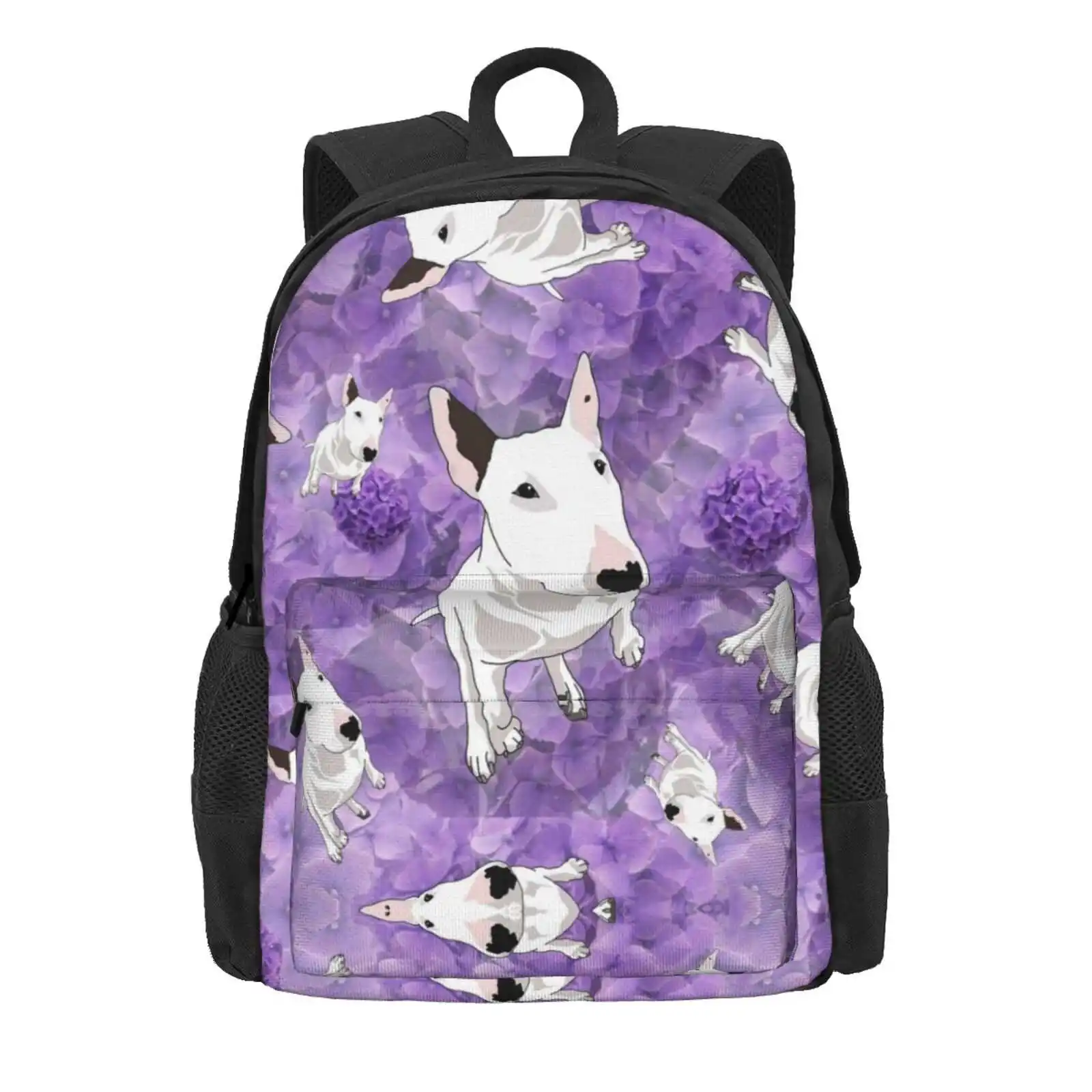 Phoebe Juniper Teen College Student Backpack Laptop Travel Bags Emilydevineart Dog Dogs Bull Terriers English Bull Terrier Ebt