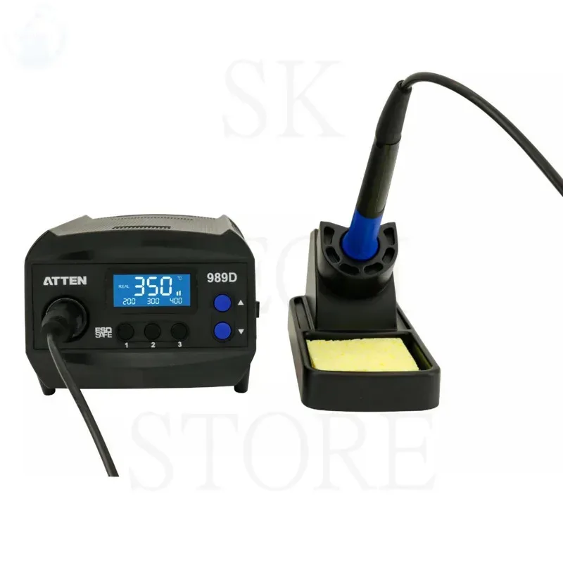 110V/220V ESD Digital Soldering Station 65W Lead Free  Constant Temperature Electric 900M-T Soldering Iron ATTEN AT-989D