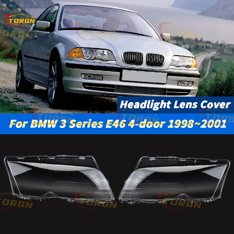 

For BMW 3 Series E46 4-door 1998 1999 2000 2001 Car Headlight Cover dust cover for headlights Headlamp Shade car accessories