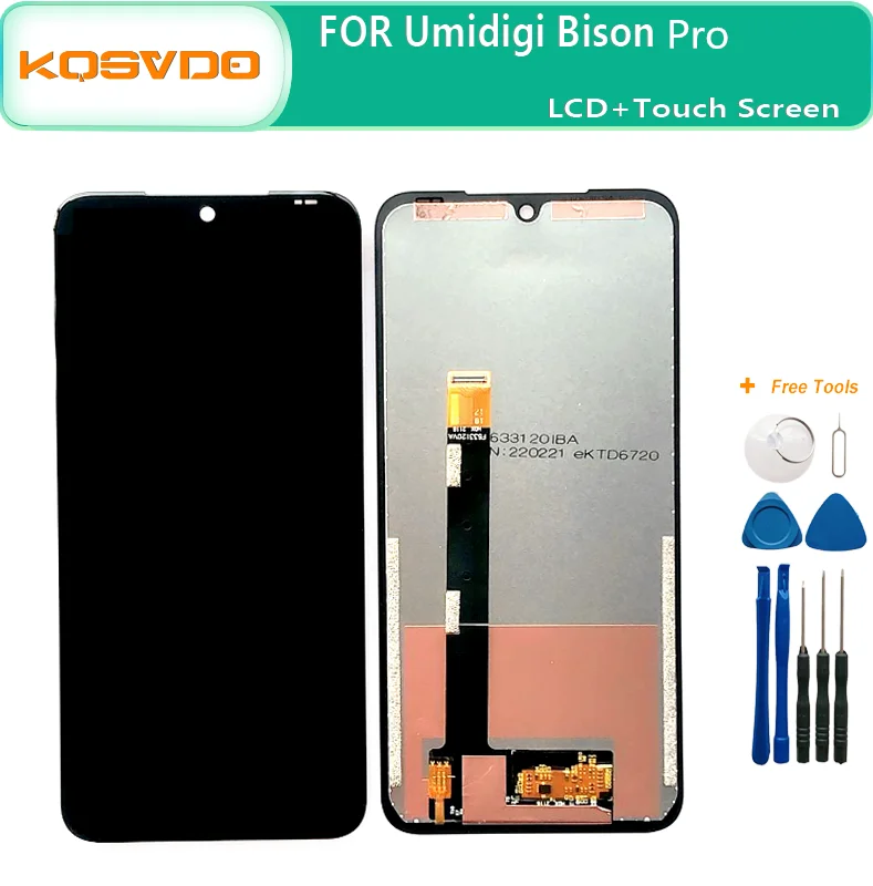 Oryginalny 6.3 "2340*1080 dla UMIDIGI Bison PRO wyświetlacz LCD + wymiana montaż ekranu dotykowego 100% testowane wysokiej jakości BisonPro