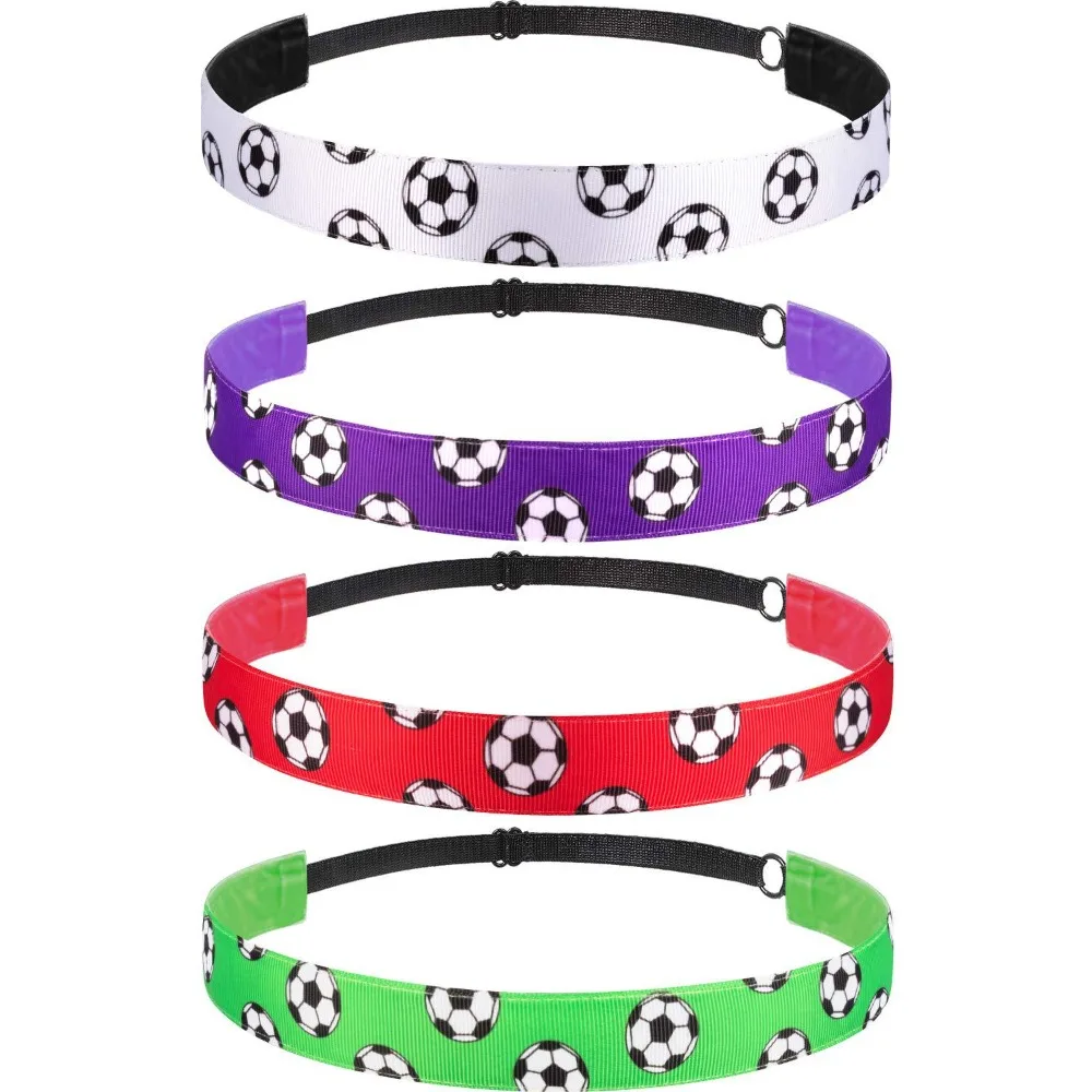 1pcs New No Slip Football Headband Stretch Elastic Football Printed Yoga Hair Band Adjustable Sports Sweatband Women