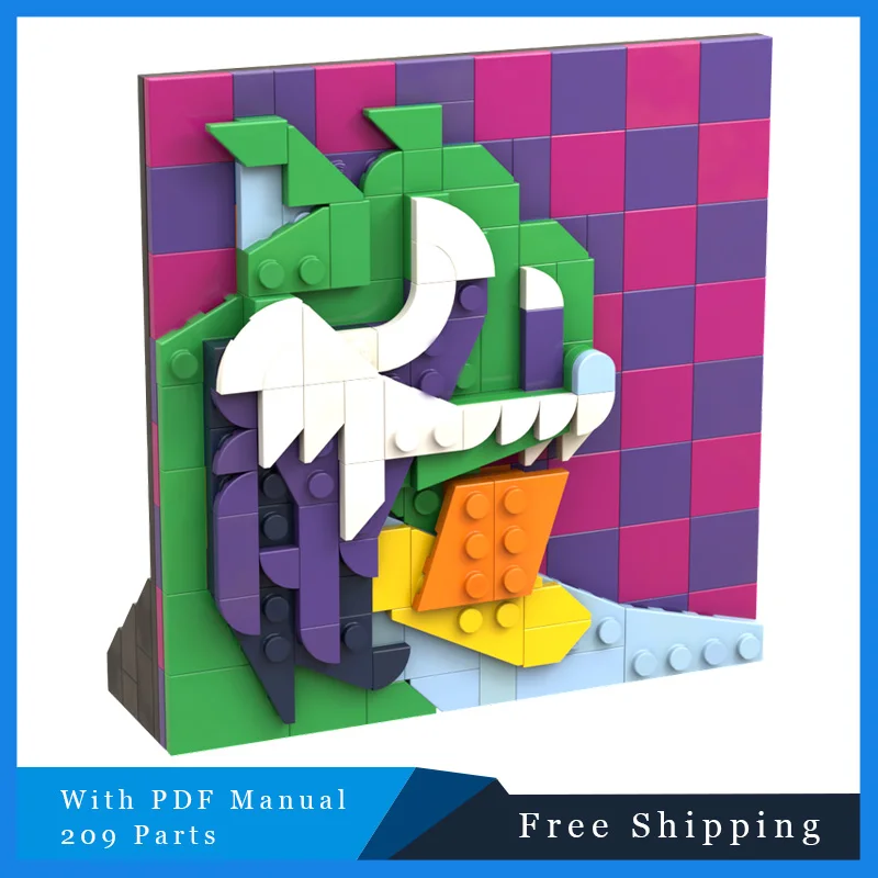 

209 шт. MOC креативное искусство 3D картины строительные блоки модель дисплей игрушка для мальчиков и девочек образовательная сборка своими руками Рождественский подарок