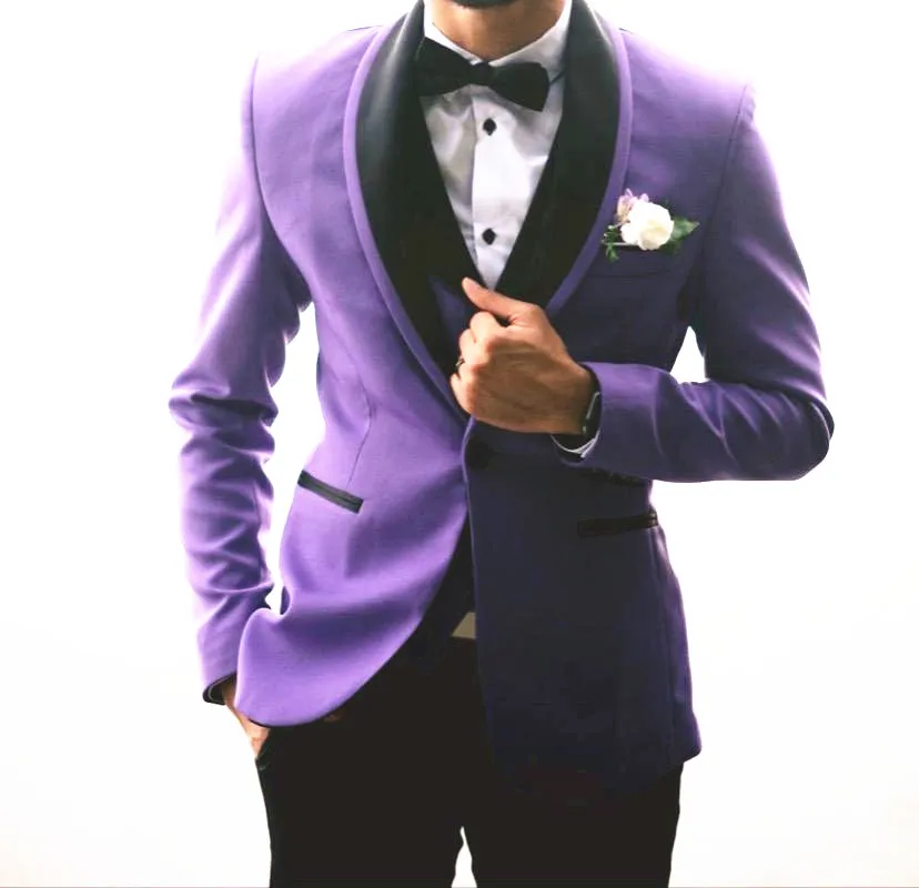 

3 Piece Men's Suits Slim Fit Lapel Casual Business Suits Tuxedos for Groomsmen Wedding （Blazer+Vest+Pant）