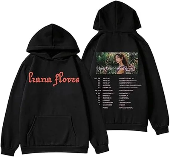 Liana Flores Tour of The Soul Print Hoodie, trui met lange mouwen voor fans Casual comfortsweatshirts