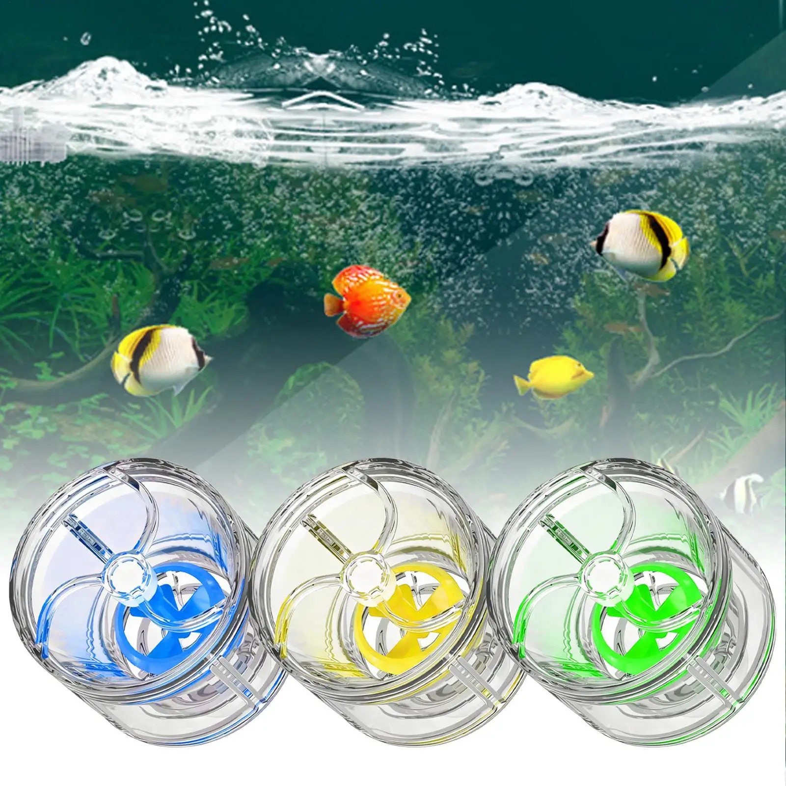 Fish Tank Outlet Clover Auto-Rotating Fan Kit Water Flow Regulator Water Flow Controller Aquarium For Fish Pond Saltwater Bird
