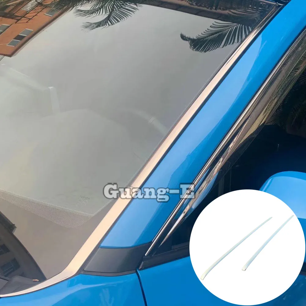 

Накладки на лобовое стекло из нержавеющей стали, 4 шт., для Toyota RAV4 2019-2022, аксессуары для декора экстерьера автомобиля