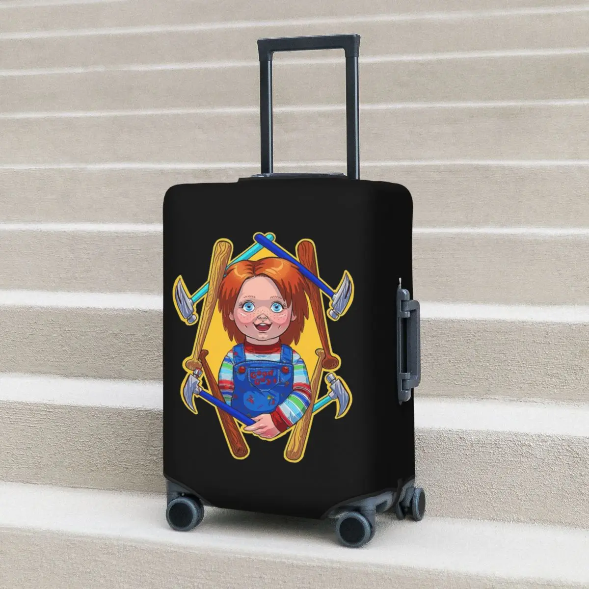 

Chucky Doll Suitcase Cover Protection Elastic Travel Luggage Protector Covers for 18-32 Inch
