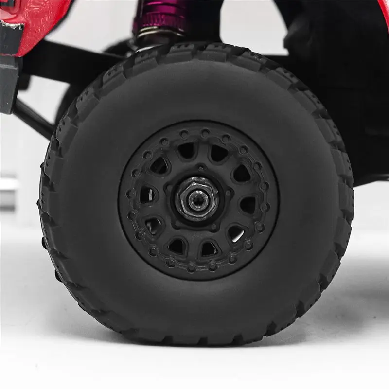 ABUM-4Pcs Black Wheels And Tires Set For ARRMA 1/14 Mini MOJAVE GROM RC Car Upgrade Accessories