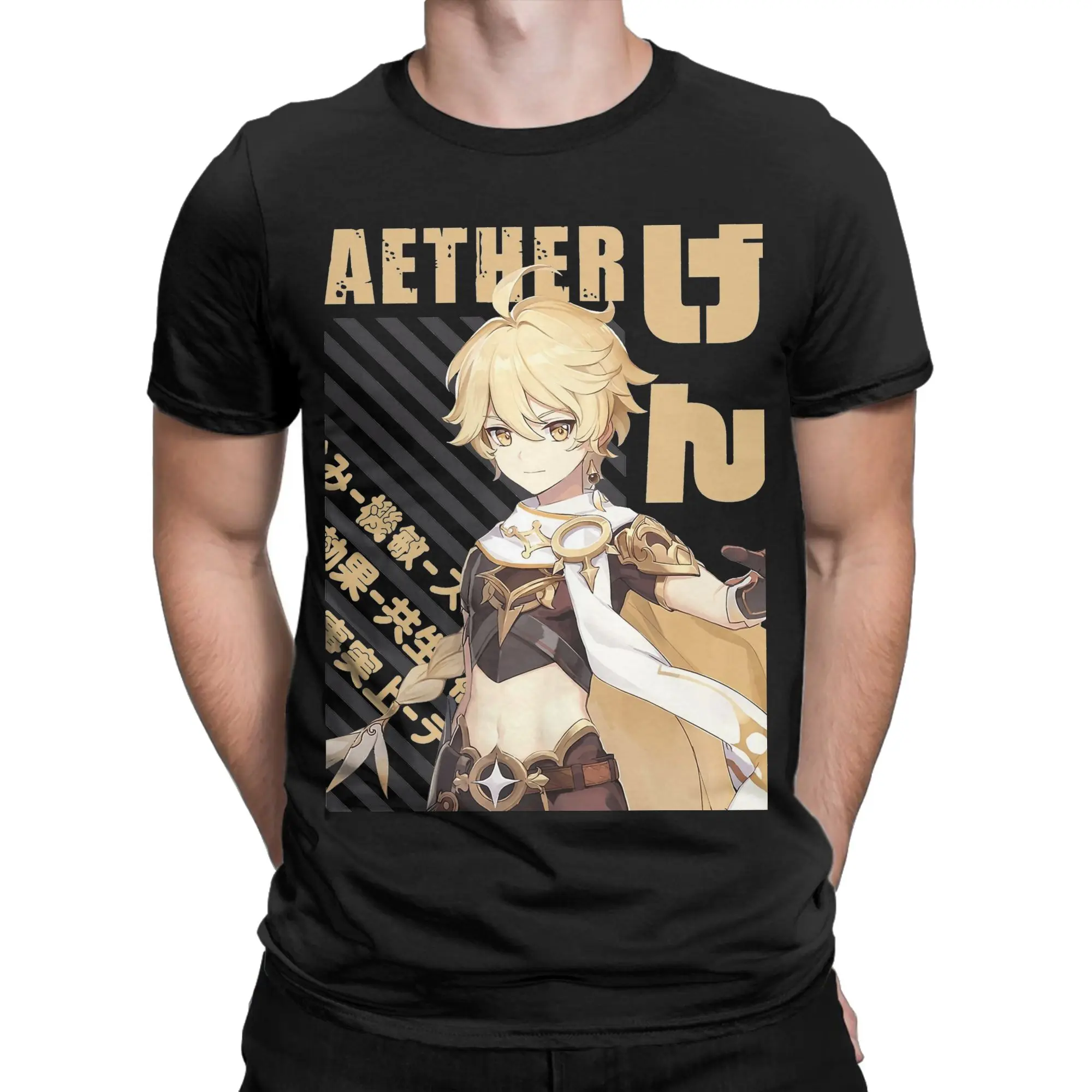 Men Women's Genshin Impact Aether T Shirts  100% Cotton Clothes Casual Short Sleeve Round Neck Tee Shirt Classic T-Shirts